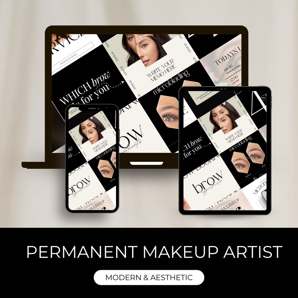 Permanent Makeup Instagram Templates | Modern & Aesthetic